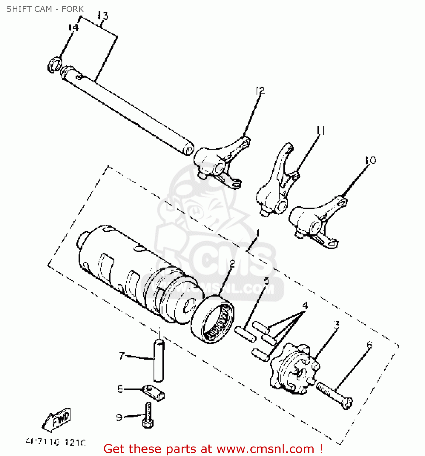 4H71853100 Bar, Shift Fork Guide 1 Yamaha buy the 4H71853100 at CMSNL