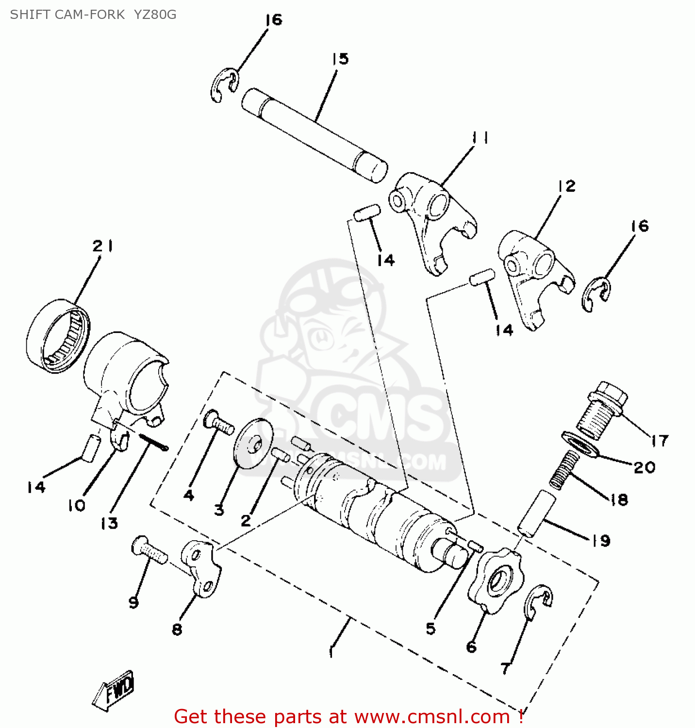 2X61851200 Fork, Shift 2 Yamaha buy the 2X61851200 at CMSNL