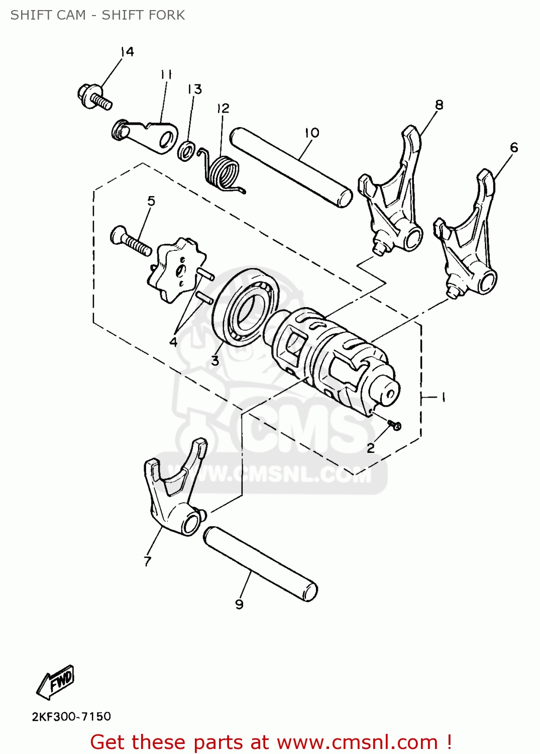 BAR, SHIFT FORK GUIDE 1 for XT600Z 1990 3AJ6 GERMANY 203AJ332G1