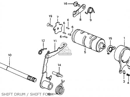 DRUM,GEAR SHIFT for CT90 TRAIL 1975 K6 USA - order at CMSNL