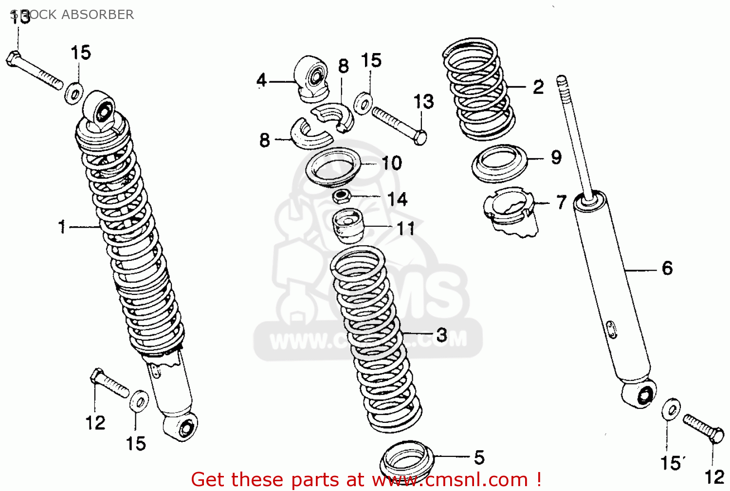 52400358771: Shock Absorber, Rr. Honda - buy the 52400-358-771 at CMSNL