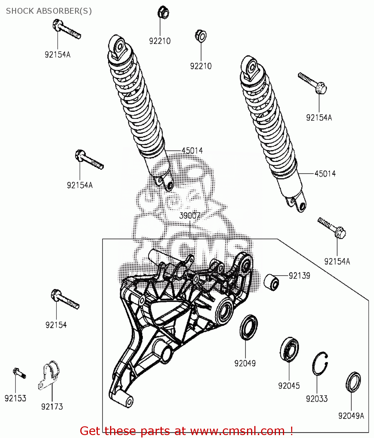 Kawasaki ARM-SUSP,M.BLACK 39007Y007931 Kawasaki ARM-SUSP,M.BLACK 39007Y007931
