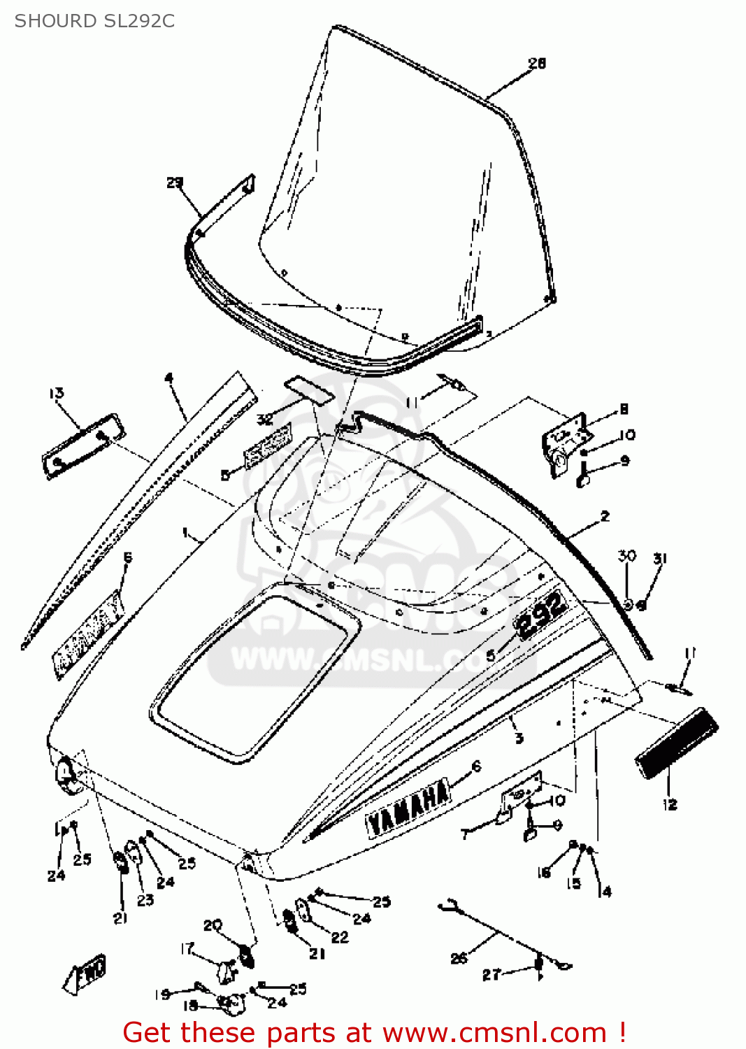 8417711800: Stopper,shroud Yamaha - buy the 841-77118-00 at CMSNL