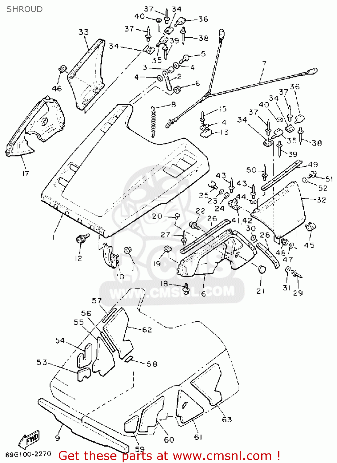 SHROUD ASSY for PZ480ET PHAZER 1993 - order at CMSNL