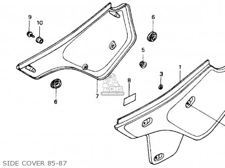 83601KN5670ZA: Cover *r-119/y-5* Honda - buy the 83601-KN5-670ZA at CMSNL