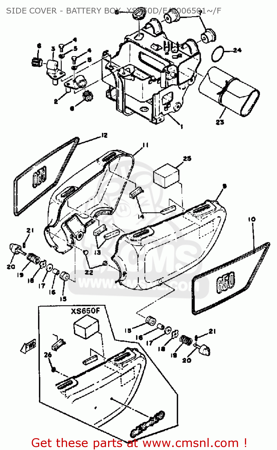 xs650 side covers