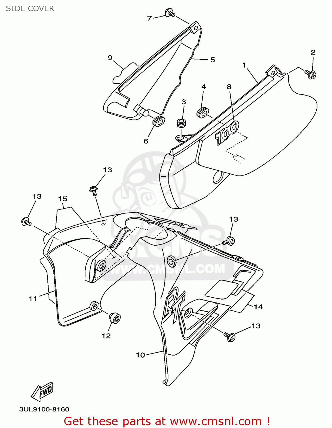 3UL2137W40: Scoop, Air 1 Yamaha - buy the 3UL-2137W-40 at CMSNL