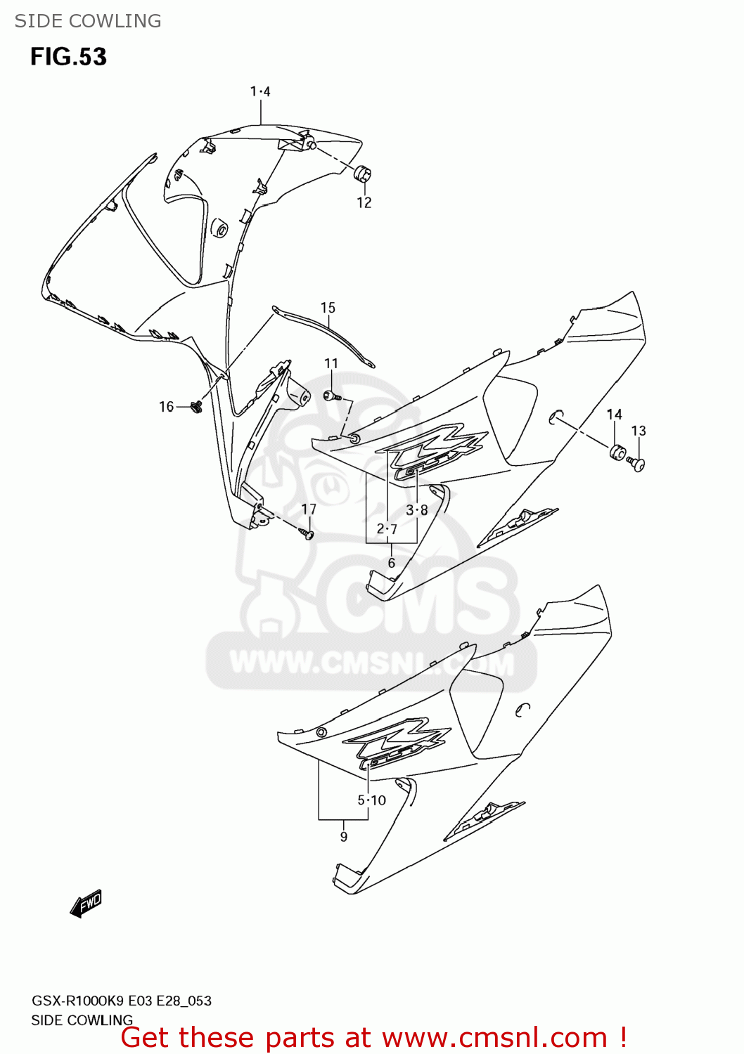 6869147H11HAS: Emblem,gsxr,l Suzuki - buy the 68691-47H11-HAS at CMSNL