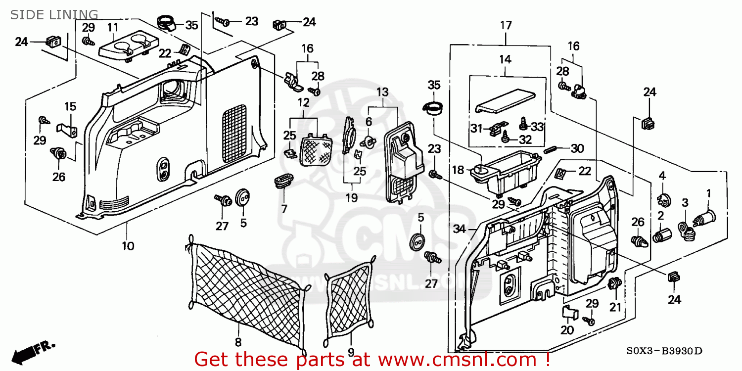 84610S0XA12ZA: Lining Assy*g49l* Honda - buy the 84610-S0X-A12ZA at CMSNL