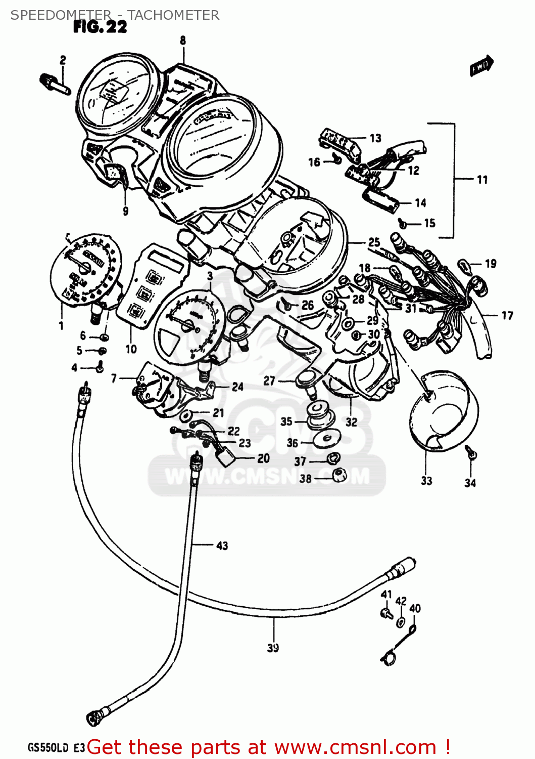 3491043500 Cable Assembly,speedometer Suzuki buy the 3491043500 at