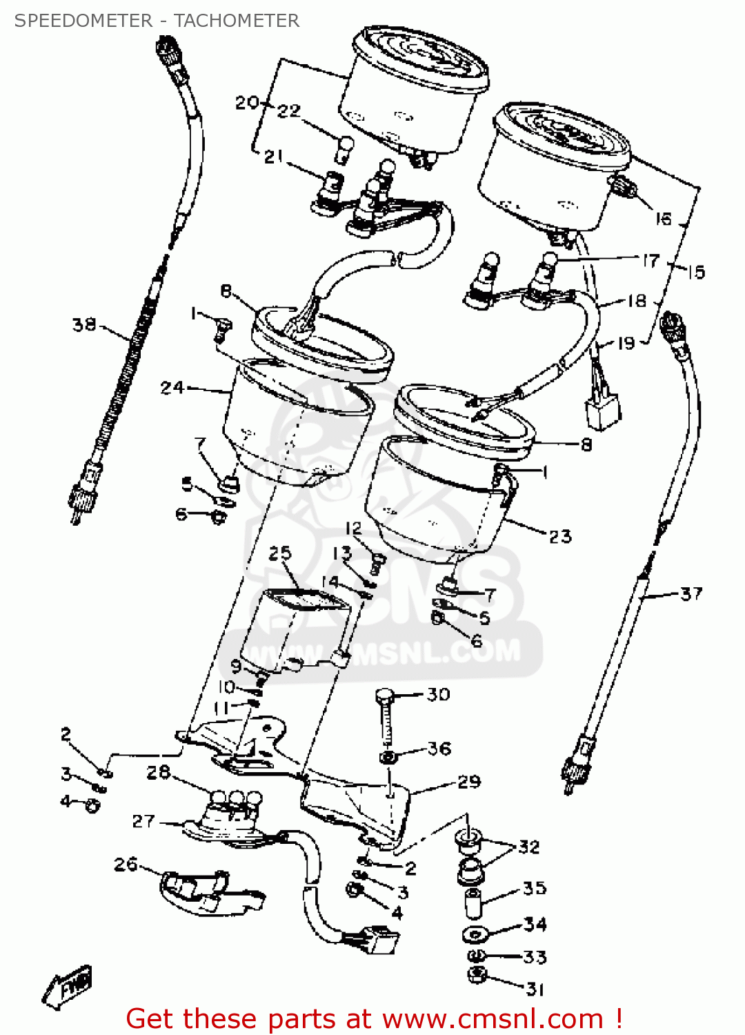 3X48354000 Tachometer Assy Yamaha buy the 3X48354000 at CMSNL