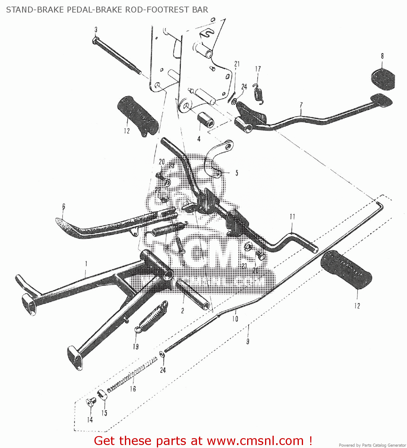 4351006001 Footrest Bar Suzuki buy the 4351006001000 at CMSNL