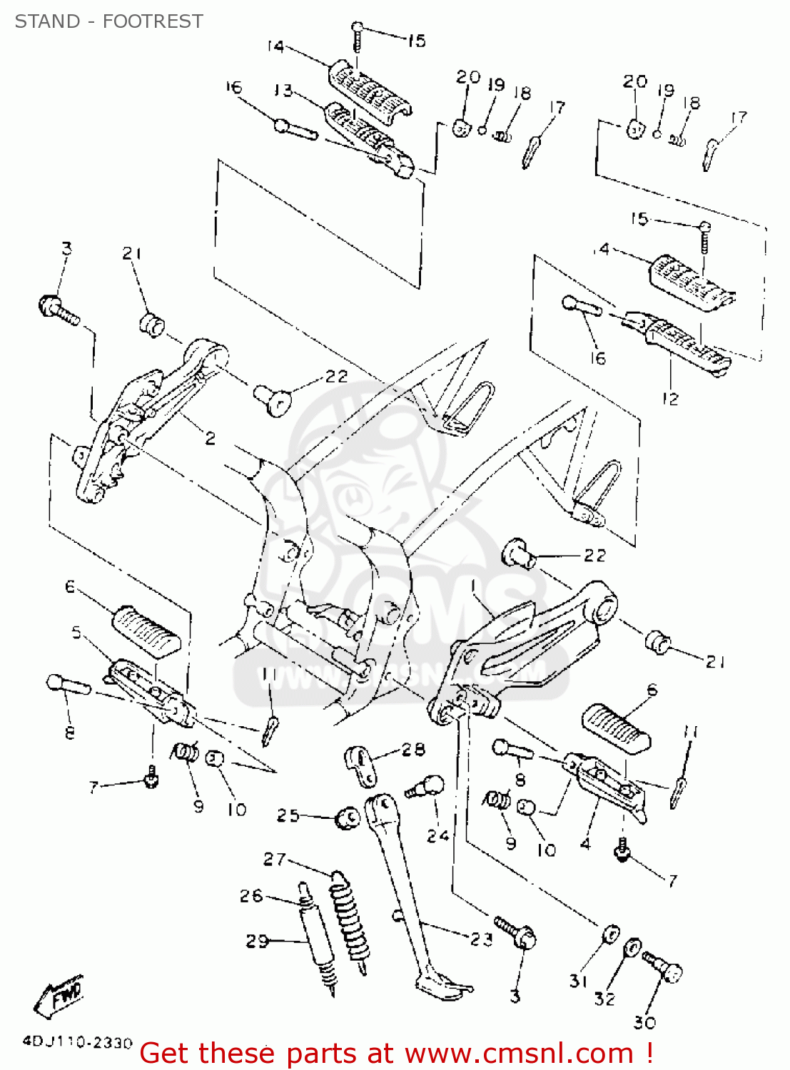 BOLT for XT225 XT225C 1992 (N) USA CALIFORNIA order at CMSNL