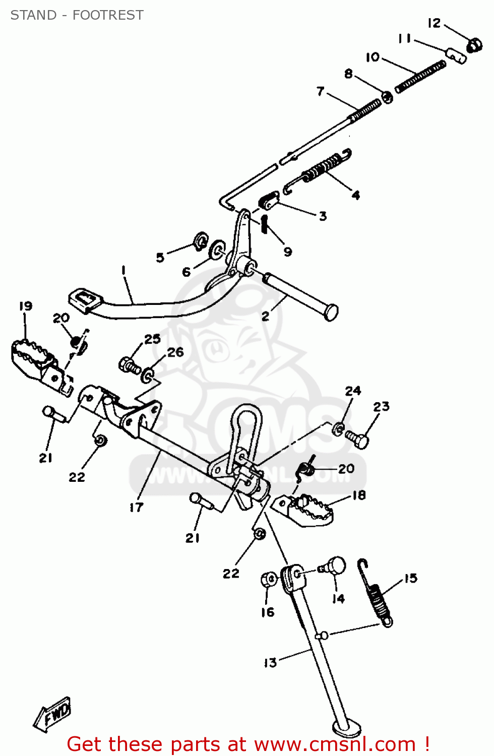 5382721101 Pedal, Brake Yamaha buy the 5382721101 at CMSNL