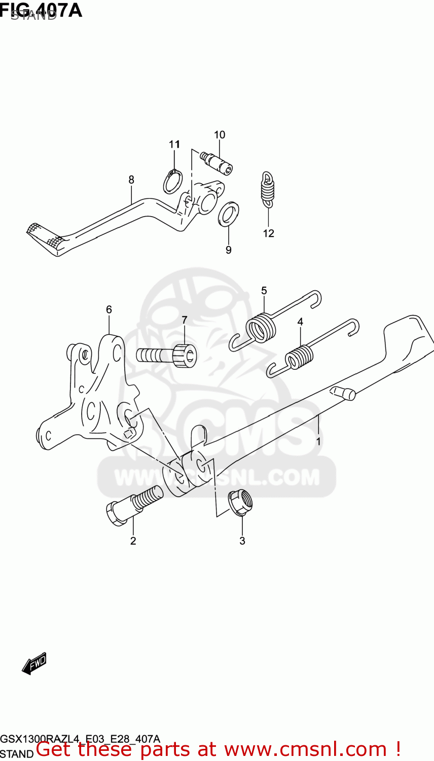 4311124F01 Pedal,brake Suzuki buy the 4311124F01 at CMSNL
