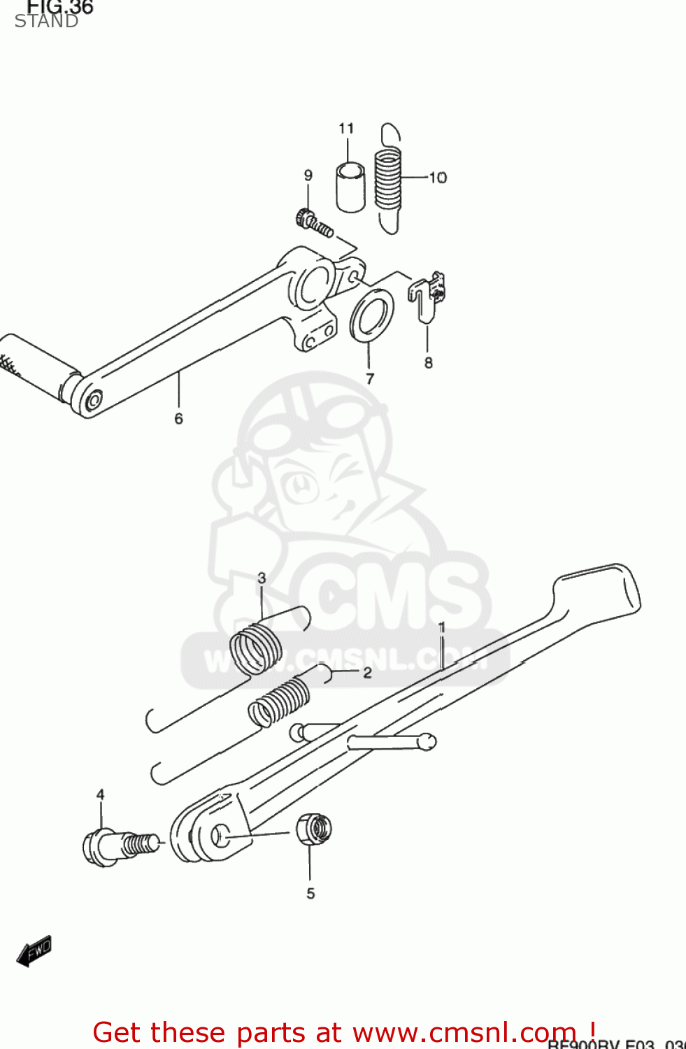 Suzuki STAND,PROP 4231031E00 Suzuki STAND,PROP 4231031E00