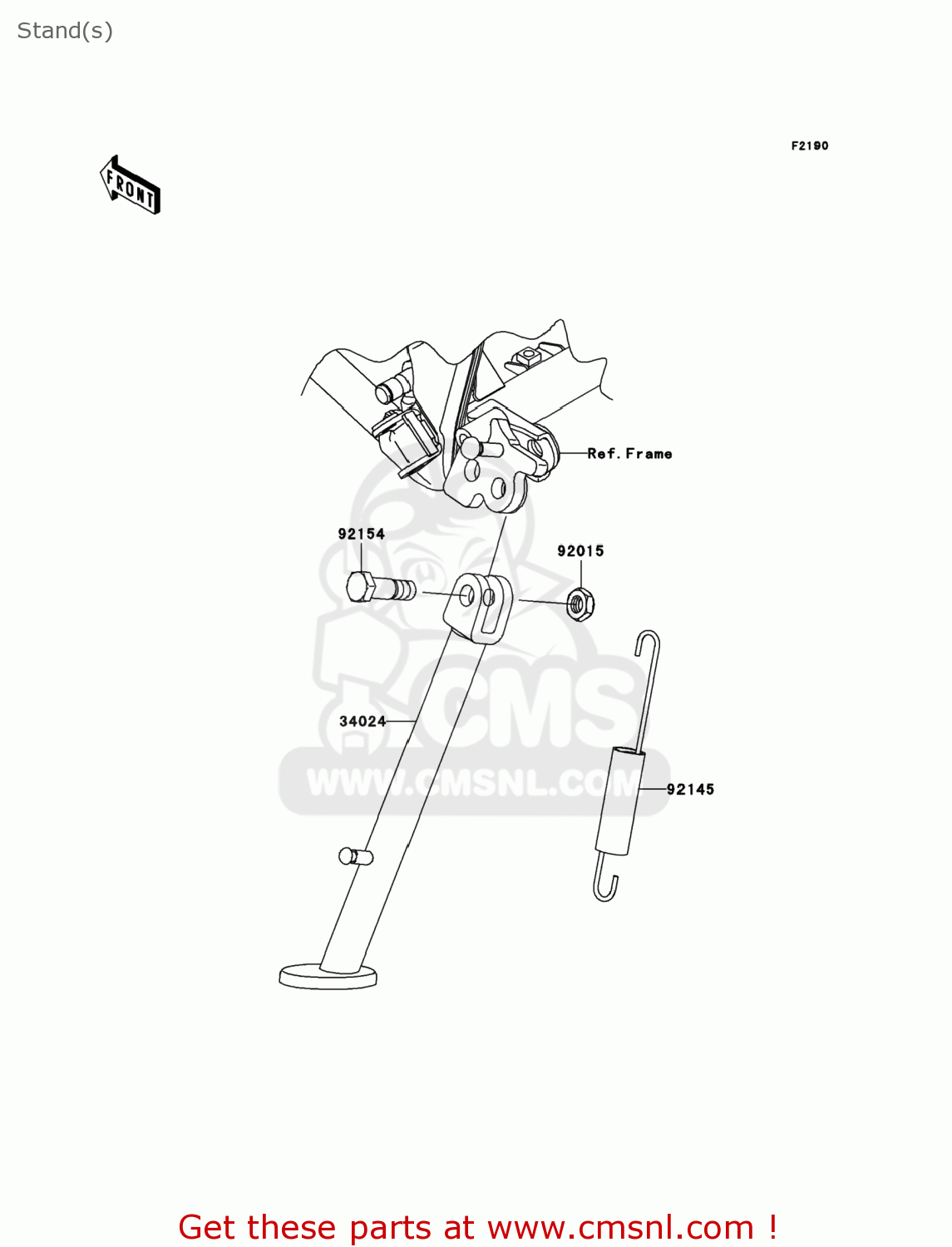 921450584 Spring,side Stand Kawasaki buy the 921450584 at CMSNL