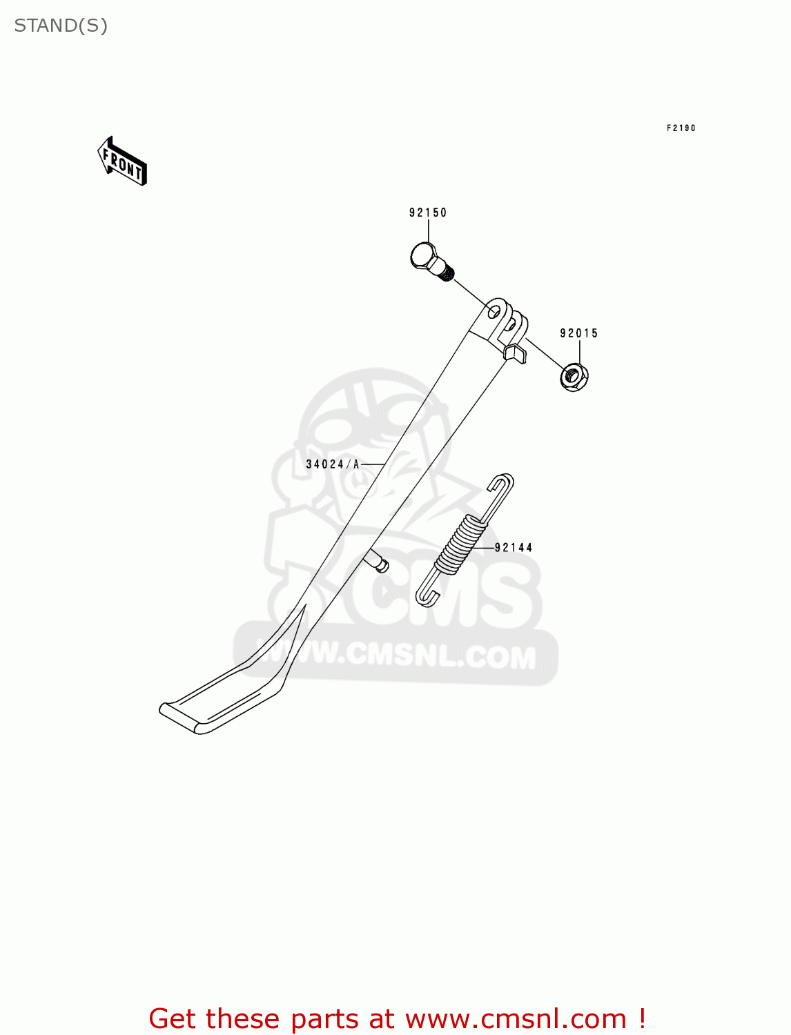 Kawasaki STAND-SIDE 340241316 Kawasaki STAND-SIDE 340241316
