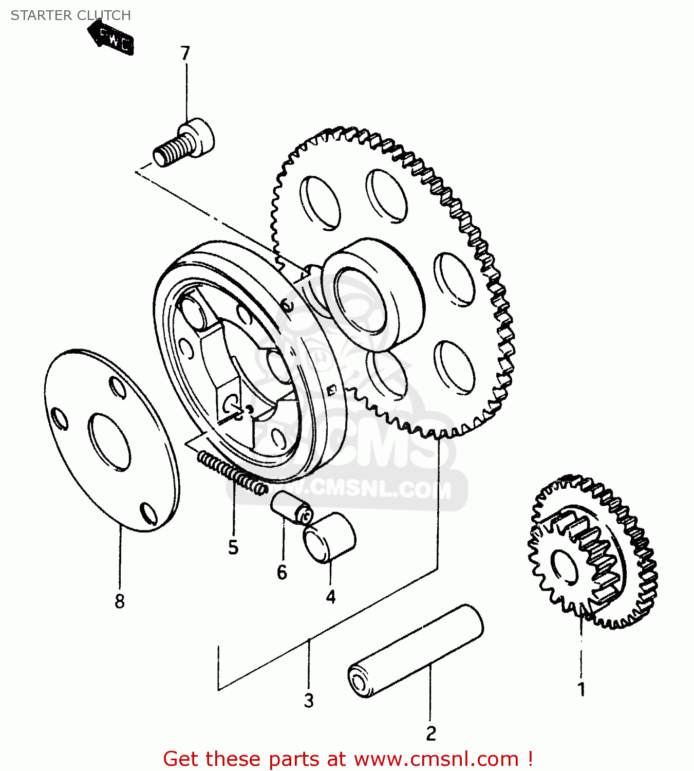 1260033810 Starter Clutch Set Suzuki buy the 1260033810 at CMSNL