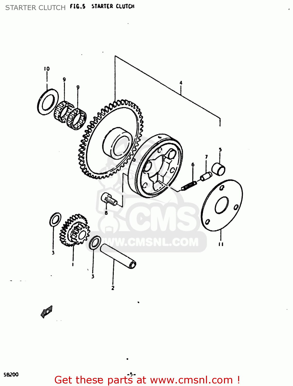 1261110200: Gear, Starter Idle Suzuki - buy the 12611-10200 at CMSNL