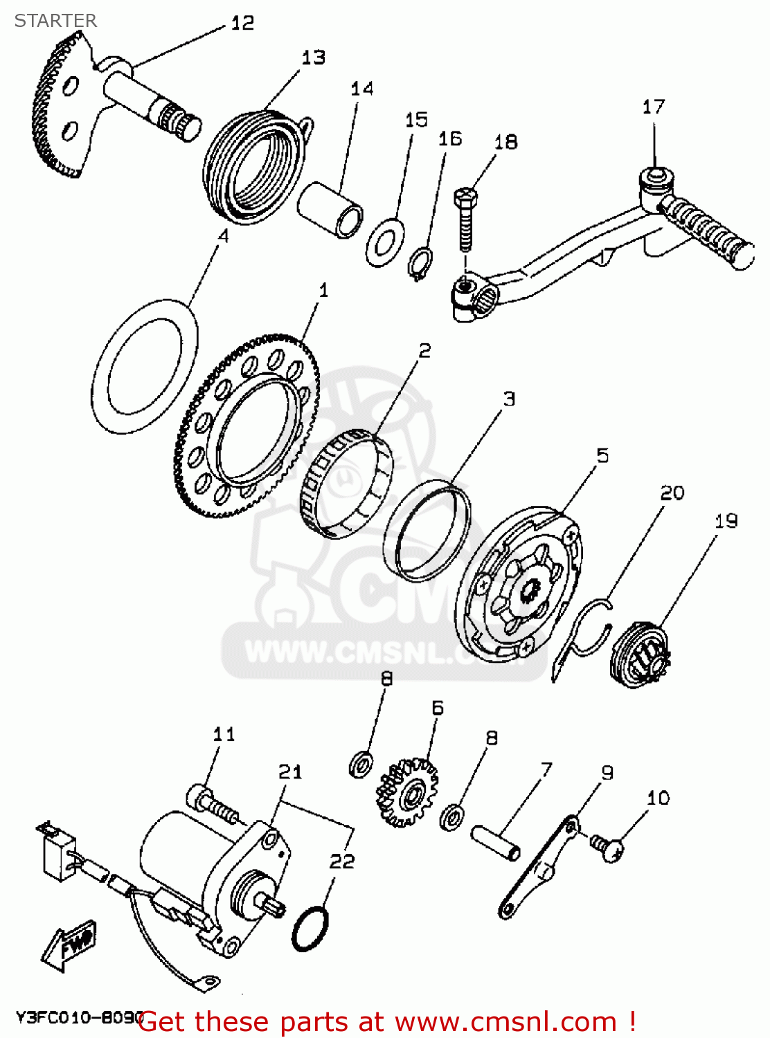 3AA1565000 Idle Gear Assy Yamaha buy the 3AA156500000 at CMSNL