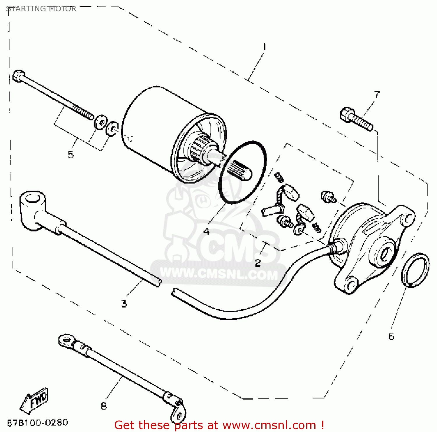 87B8180001 Starting Motor Assy Yamaha buy the 87B818000100 at CMSNL
