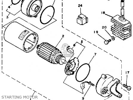 STARTING MOTOR ASSY for SR250 1981 EXCITER1 USA - order at CMSNL