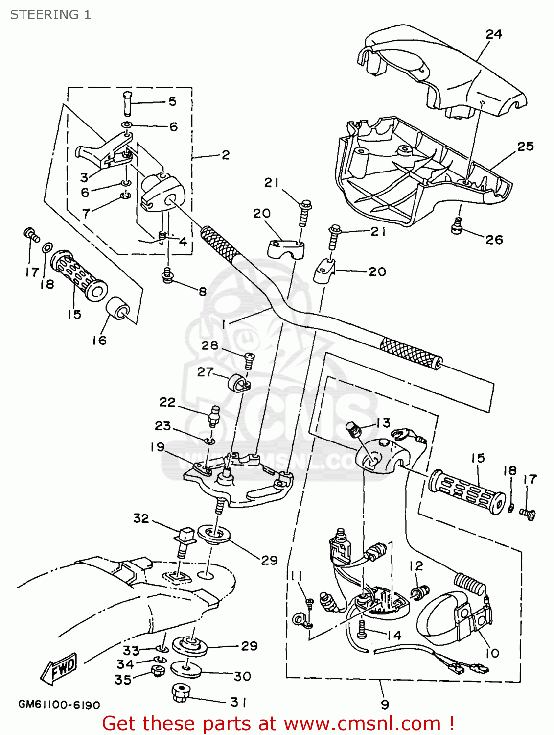 EW26154010 Column, Steering Yamaha buy the EW26154010 at CMSNL