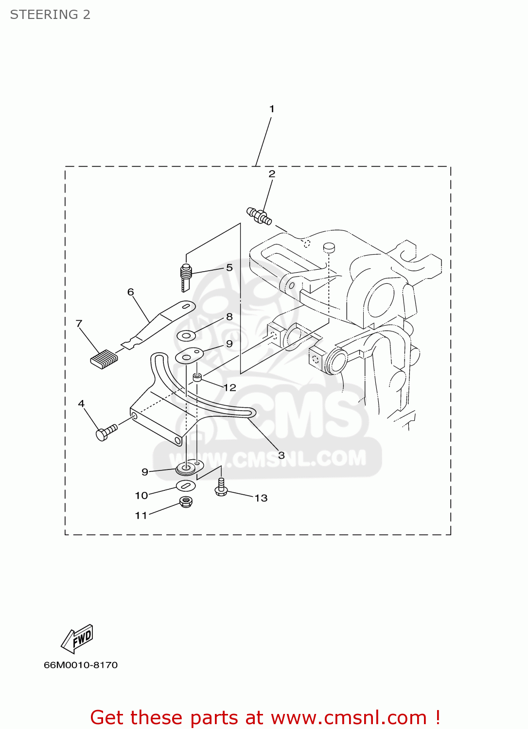 66M4250801 Steering Friction Assy Yamaha buy the 66M4250801 at CMSNL