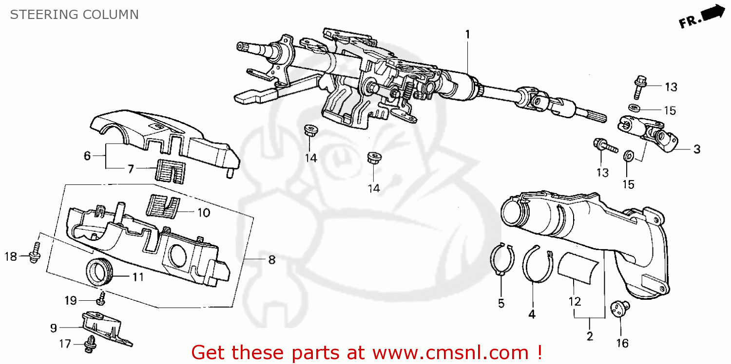 53200SX0A03 Column, Steering Honda buy the 53200SX0A03 at CMSNL
