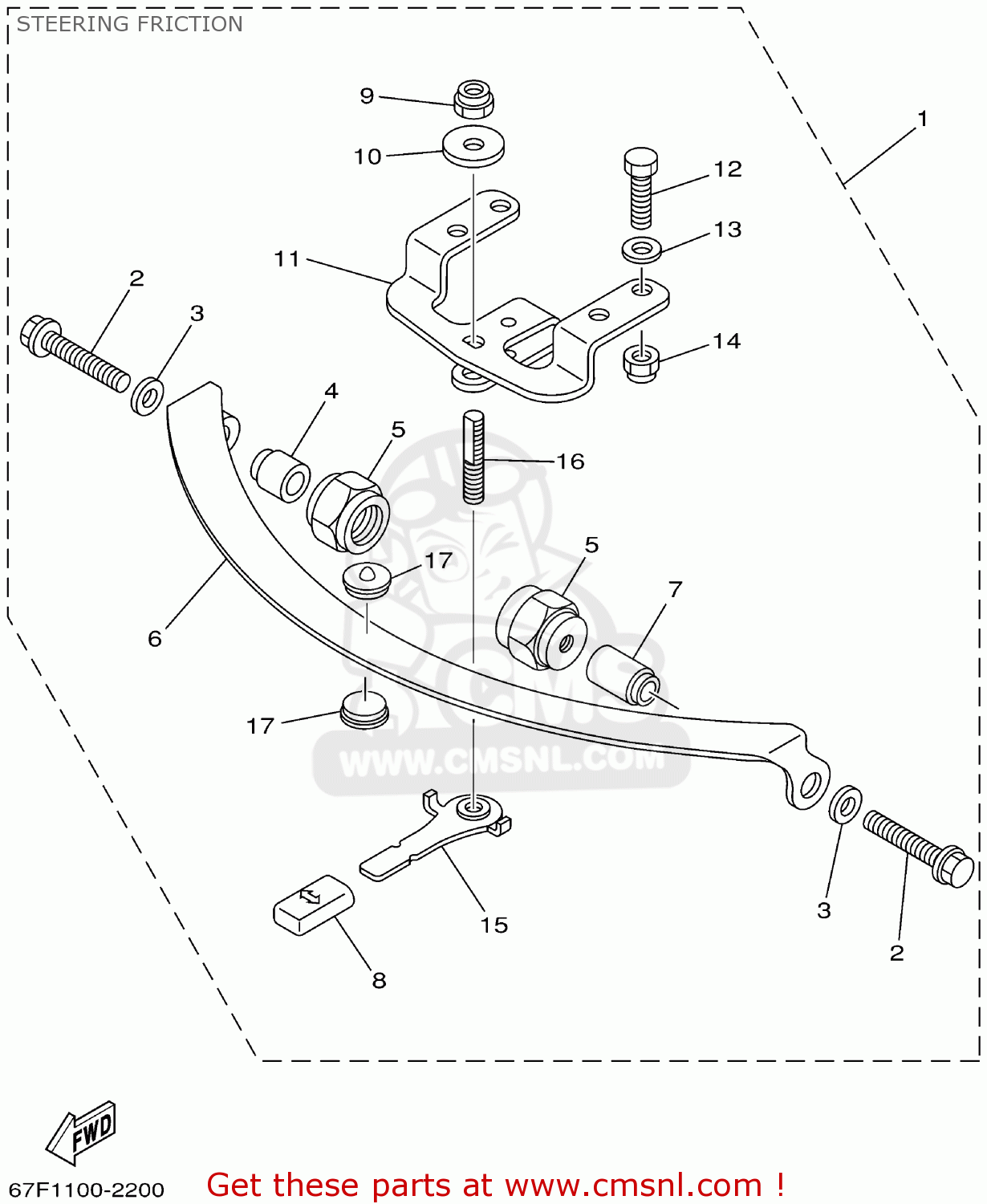 67G4250800 Steering Friction Assy Yamaha buy the 67G4250800 at CMSNL