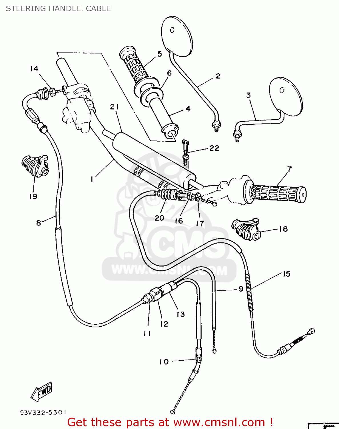 35E2611100: Handlebar Yamaha - buy the 35E-26111-00 at CMSNL