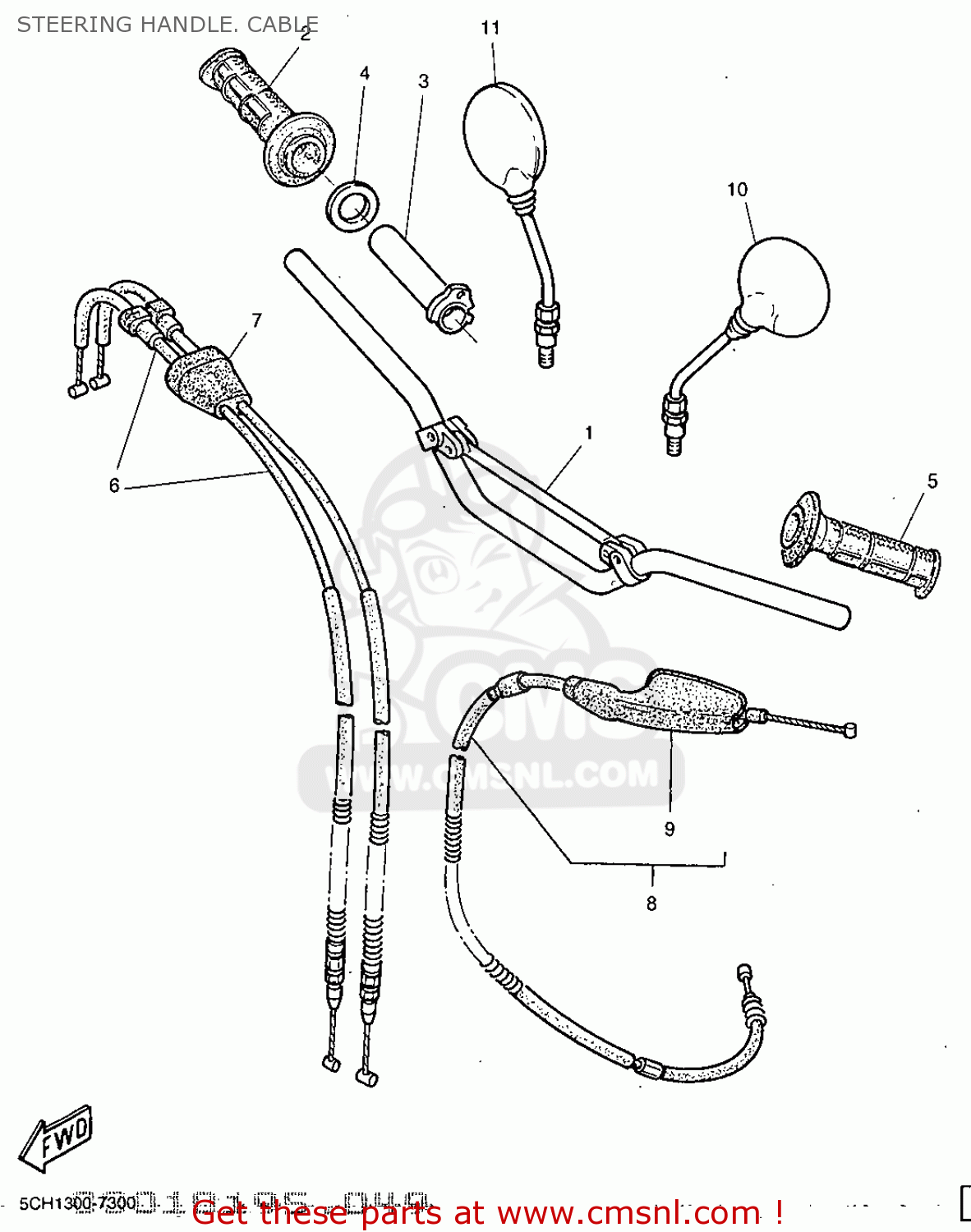 5CHF630200 Throttle Cable Assy Yamaha buy the 5CHF630200 at CMSNL
