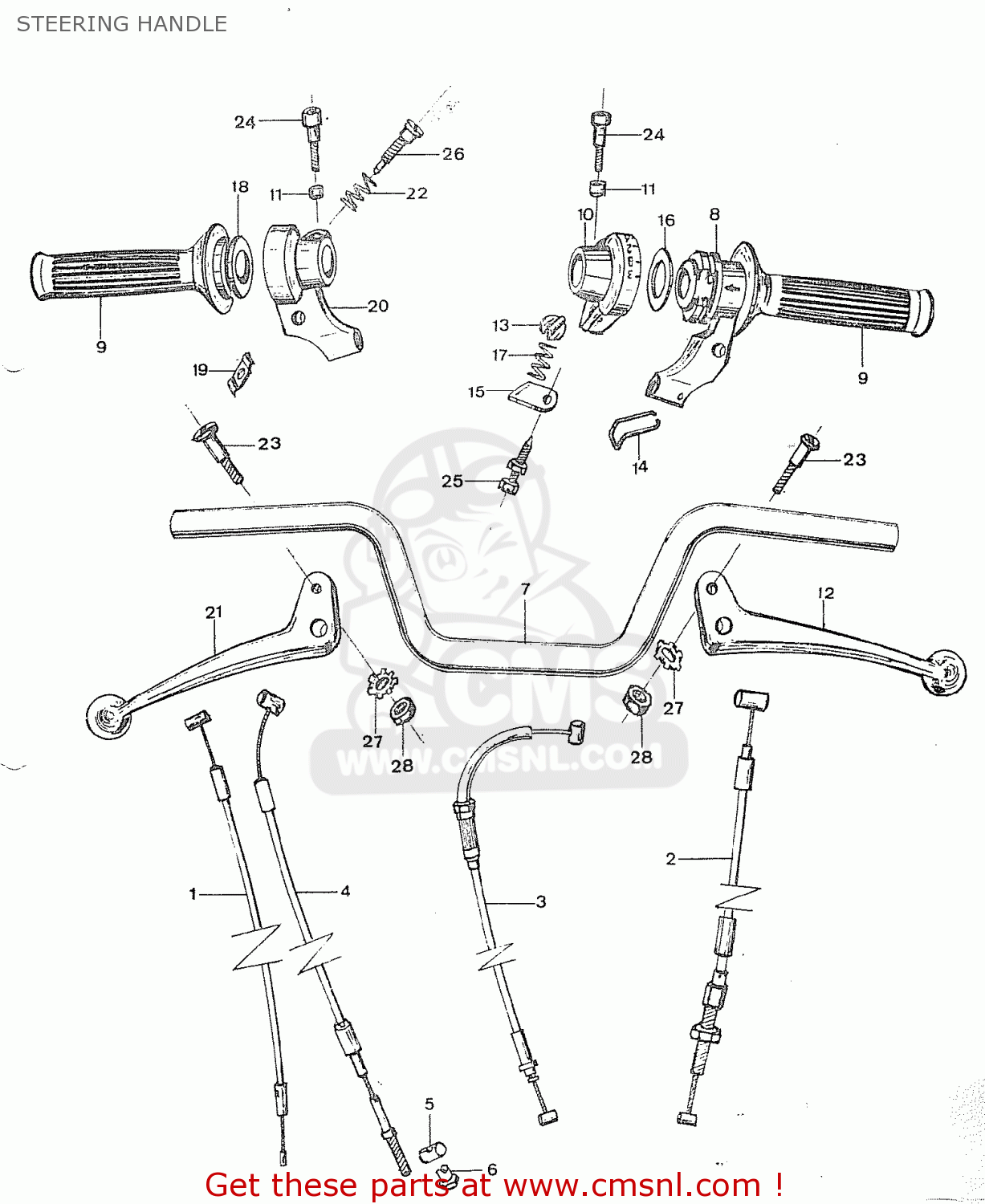 17910050000: Cable Comp., Throttle Honda - buy the 17910-050-000 at CMSNL