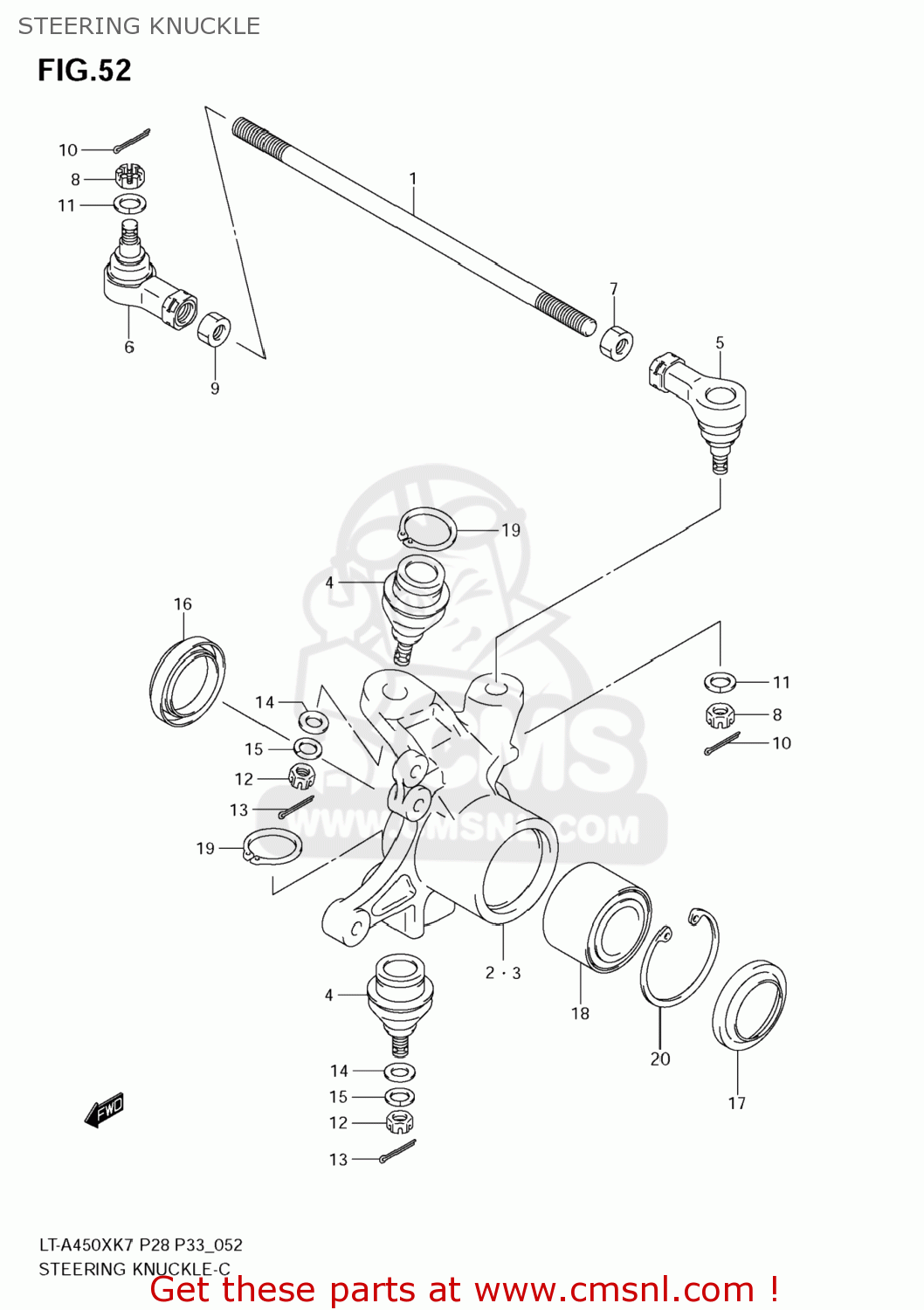 5123111H00 Knuckle,steering,r Suzuki buy the 5123111H00 at CMSNL
