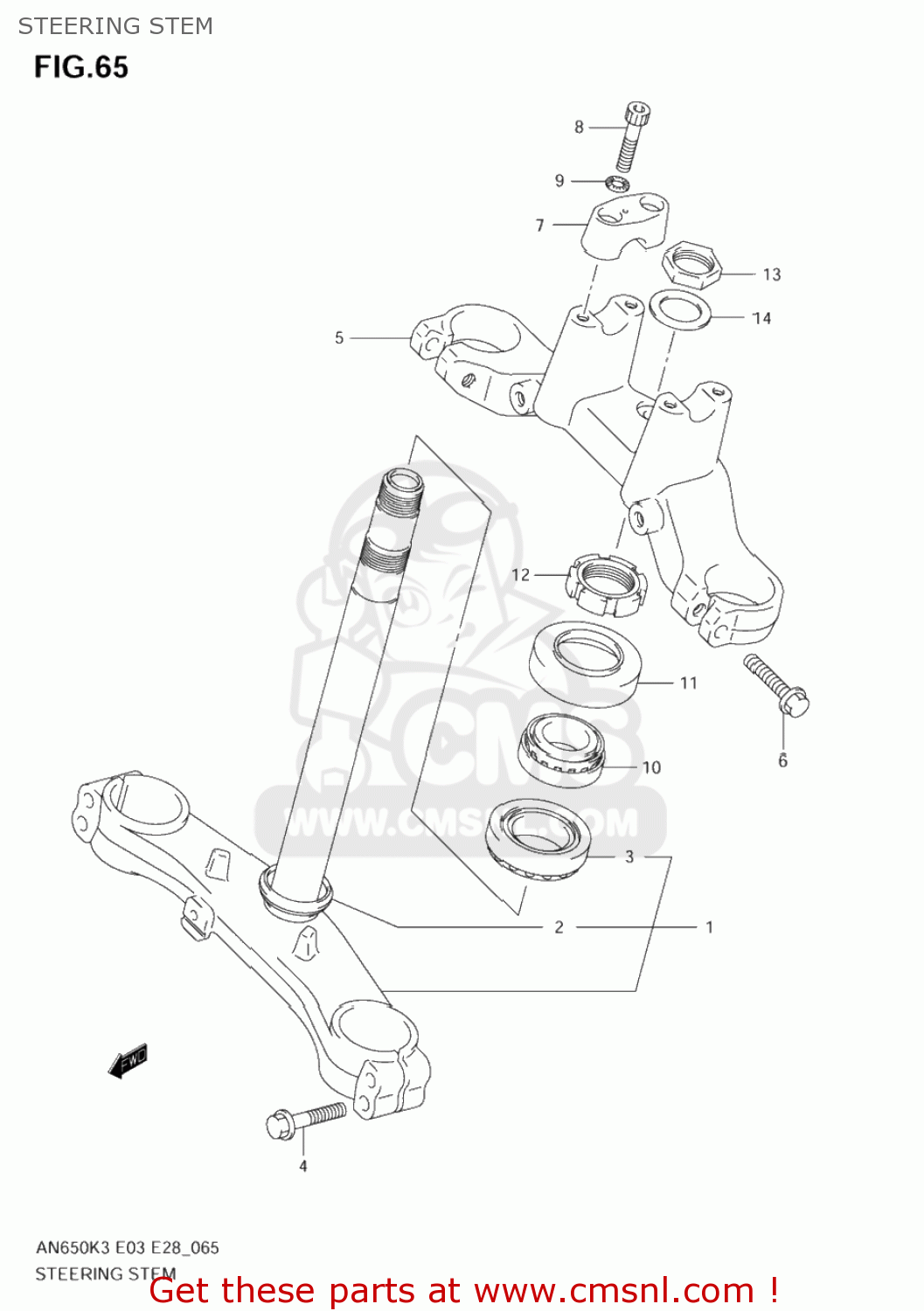 Suzuki STEM,STEERING 5141010G50 Suzuki STEM,STEERING 5141010G50