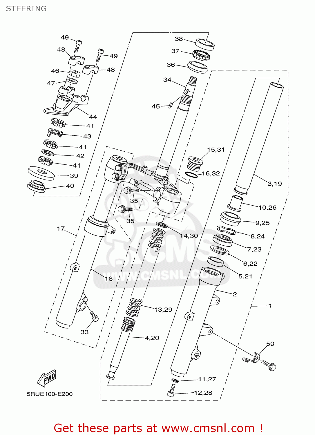 Yamaha HOLDER, HANDLE LOWER 5RU2344200