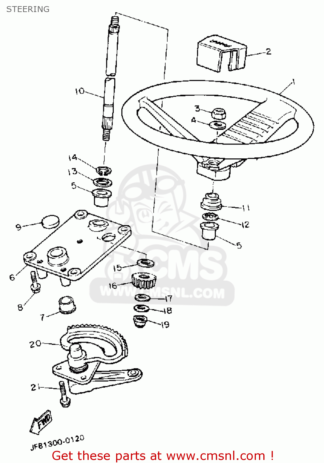 JA12384000 Steering Shaft Assy Yamaha buy the JA1238400000 at CMSNL