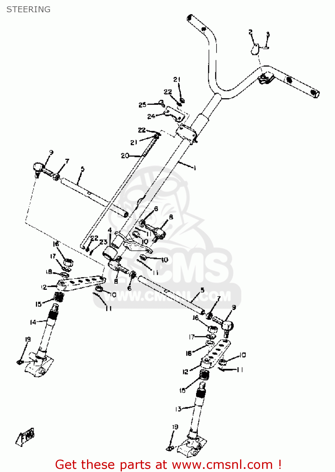 COLUMN,STEERING for EW643B SNOWMOBILE 1973 - order at CMSNL