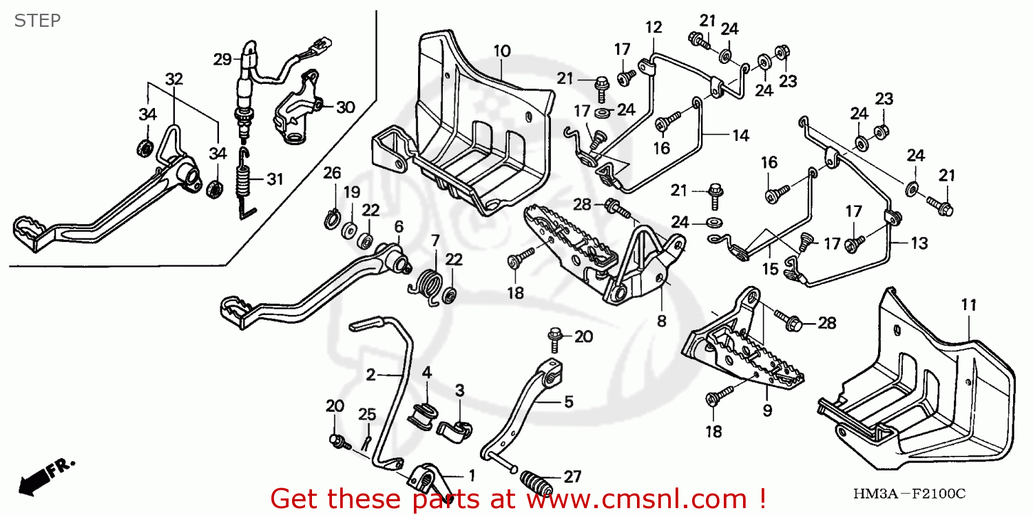 Honda STEP COMP., R. (JDM) 50610HM3A60 Honda STEP COMP., R. (JDM) 50610HM3A60