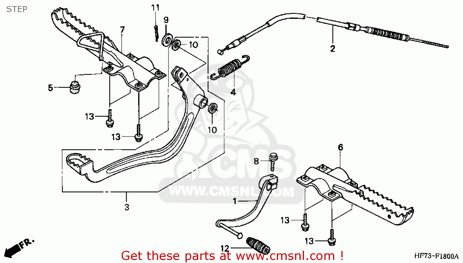 Honda BAR COMP.,STEP 50610HF7000 Honda BAR COMP.,STEP 50610HF7000