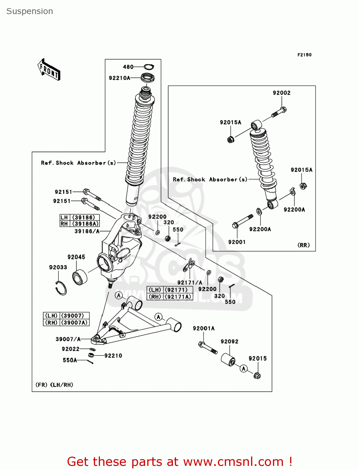 Kawasaki KNUCKLE,FR,LH 391860043 Kawasaki KNUCKLE,FR,LH 391860043