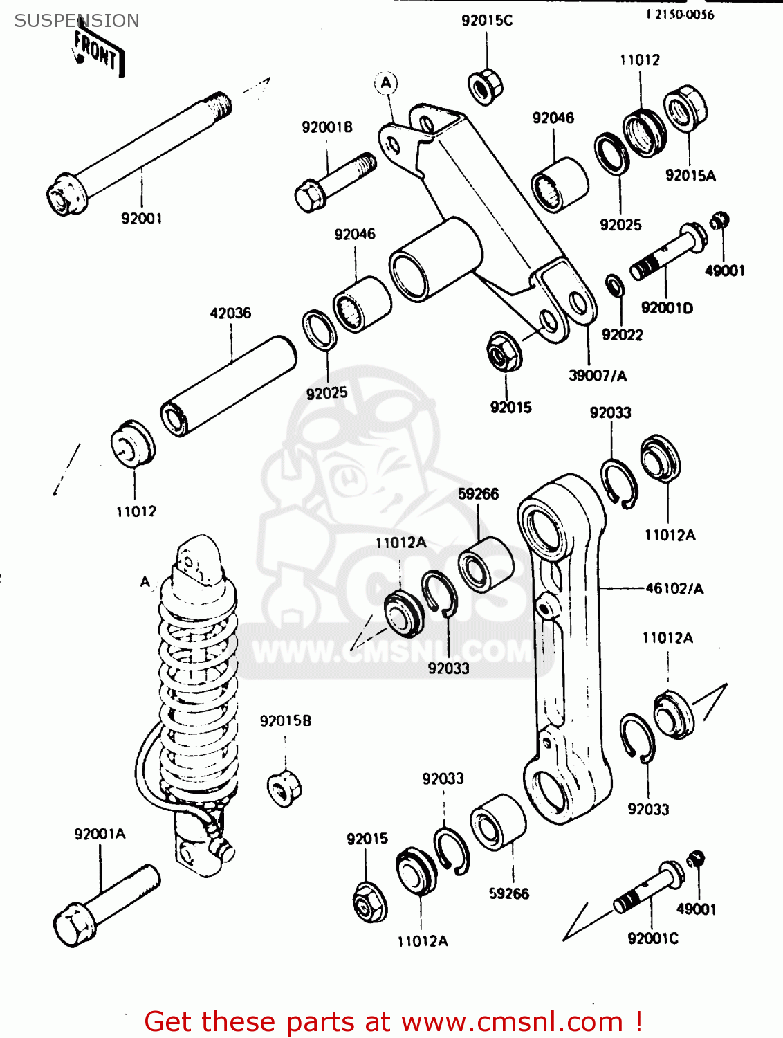 390071017: Arm-susp,uni-trak Kawasaki - buy the 39007-1017 at CMSNL