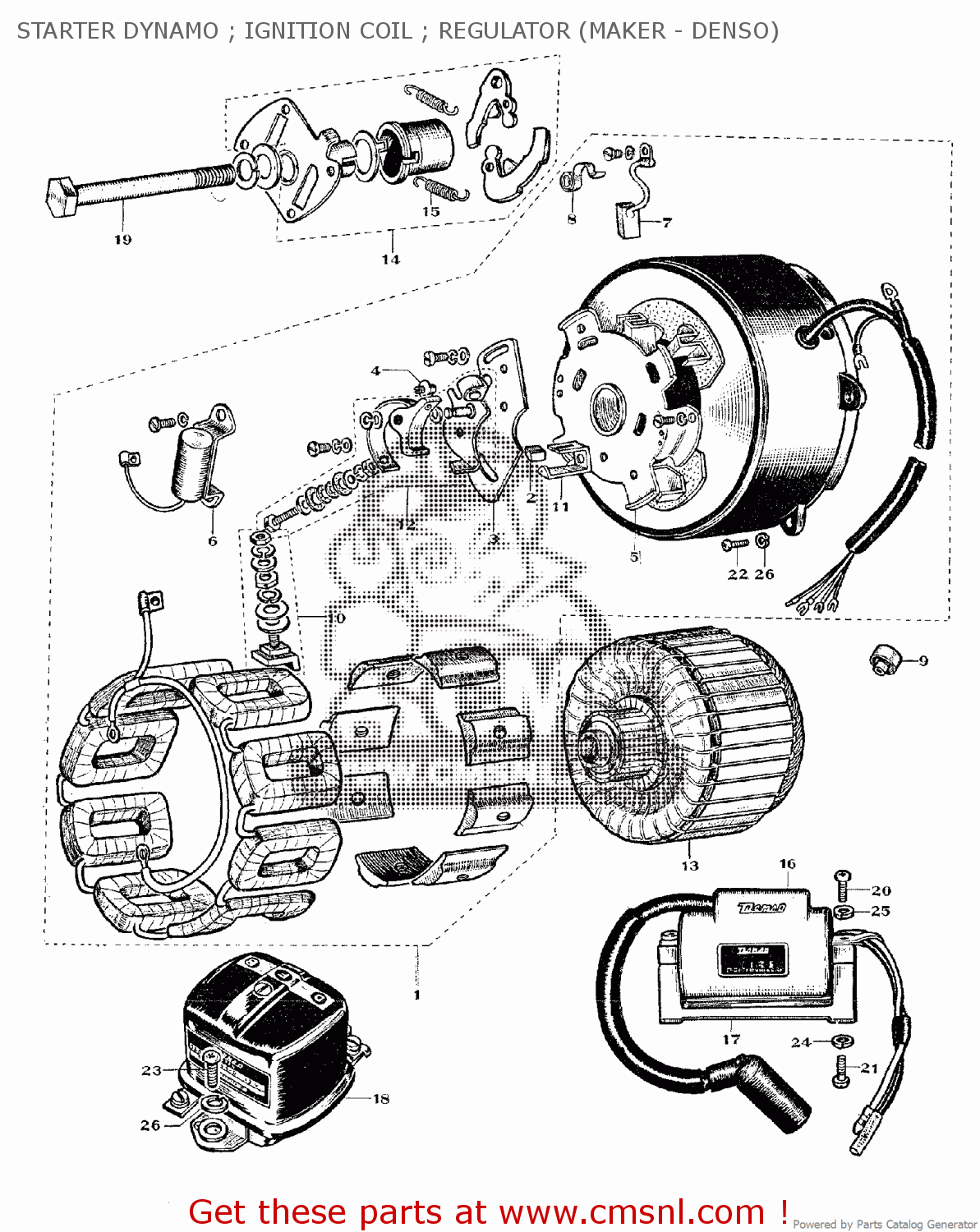Suzuki 125sl Starter Dynamo Ignition Coil Regulator Maker