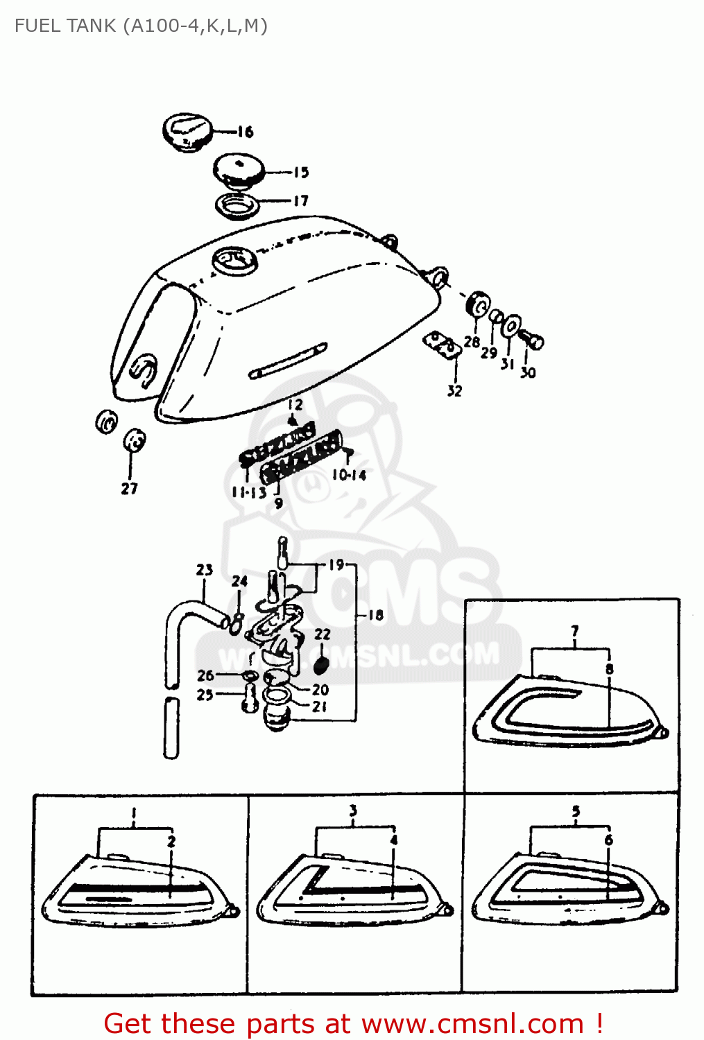 FUEL TANK (A100-4,K,L,M) A100 1973 (K) UNITED KINGDOM (E02)