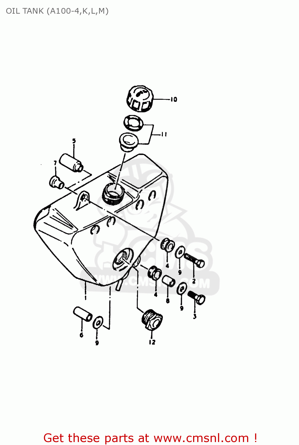 OIL TANK (A100-4,K,L,M) A100 1973 (K) UNITED KINGDOM (E02)
