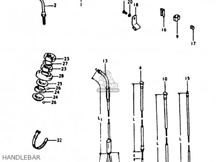 HANDLEBAR - A100 1974 (L) UNITED KINGDOM (E02)