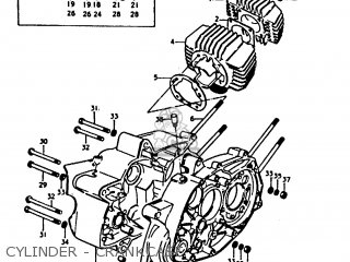 CYLINDER - CRANKCASE - A100 1975 (M) UNITED KINGDOM (E02)