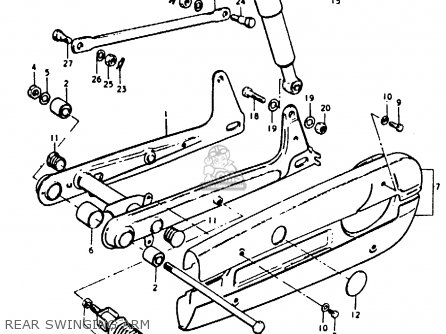 REAR SWINGING ARM - A100 1975 (M) UNITED KINGDOM (E02)