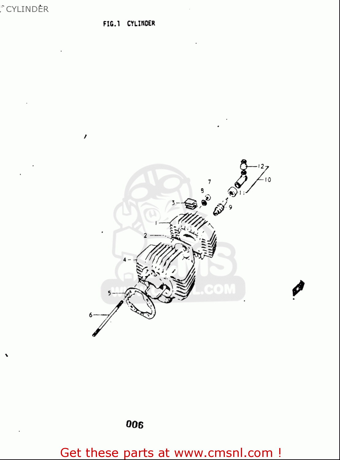 CYLINDER A100 1976 1977 (A) (B) USA (E03)